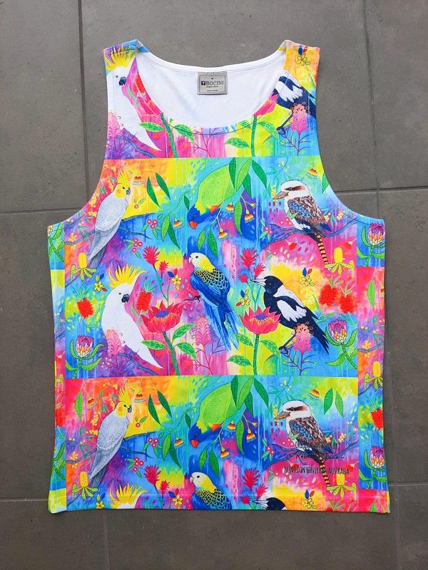 Springtime Birds & Blooms Adults Singlet